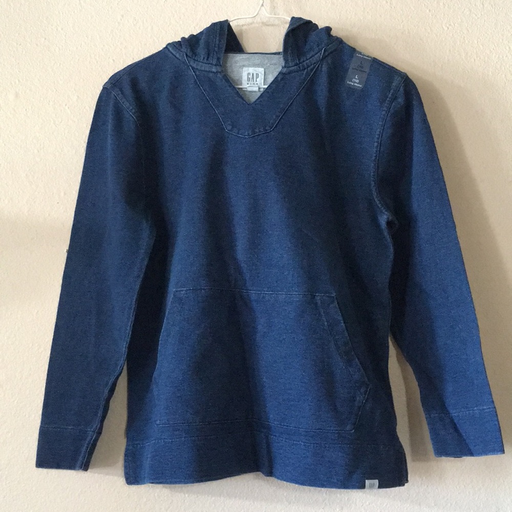 NWT Gap Kids Blue Hooded Sweatshirt Size L (10)